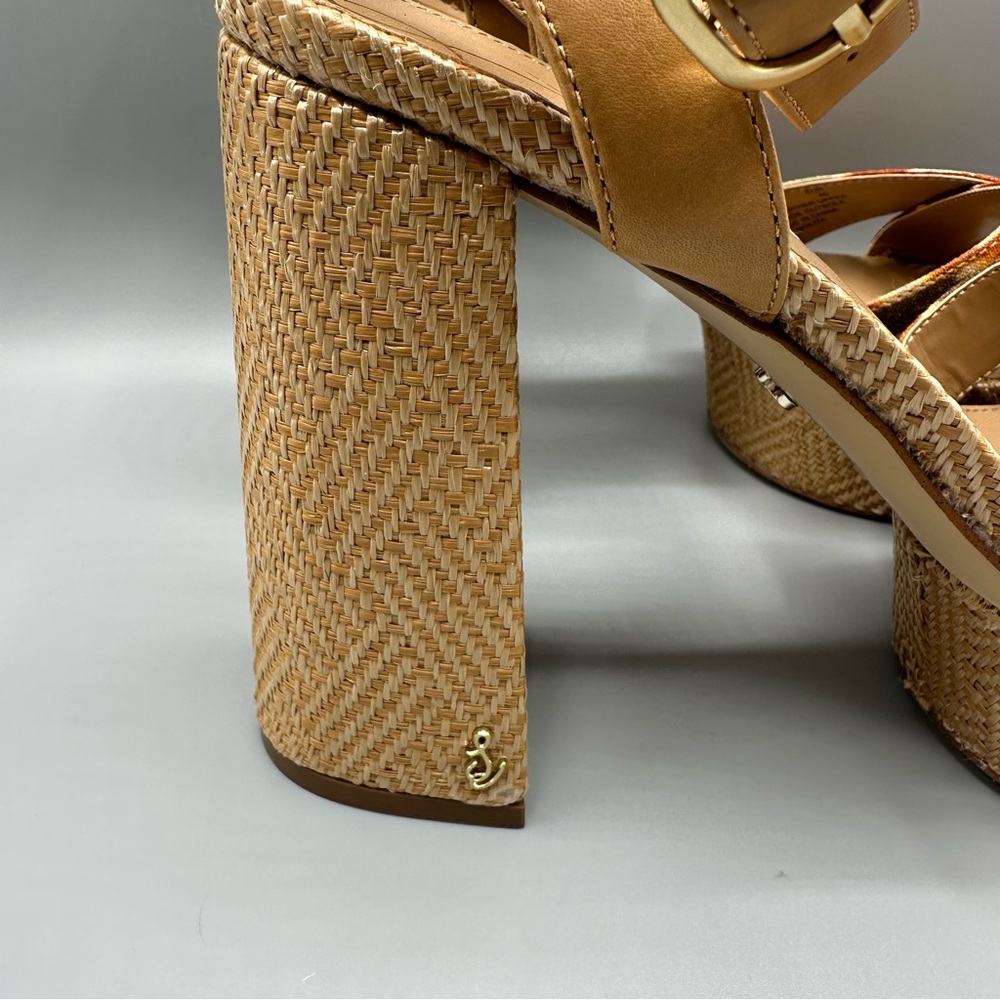 Sam Edelman Nolita Heeled Sandal Shoes Women’s Size 10 Orange Brown - Picture 9 of 16